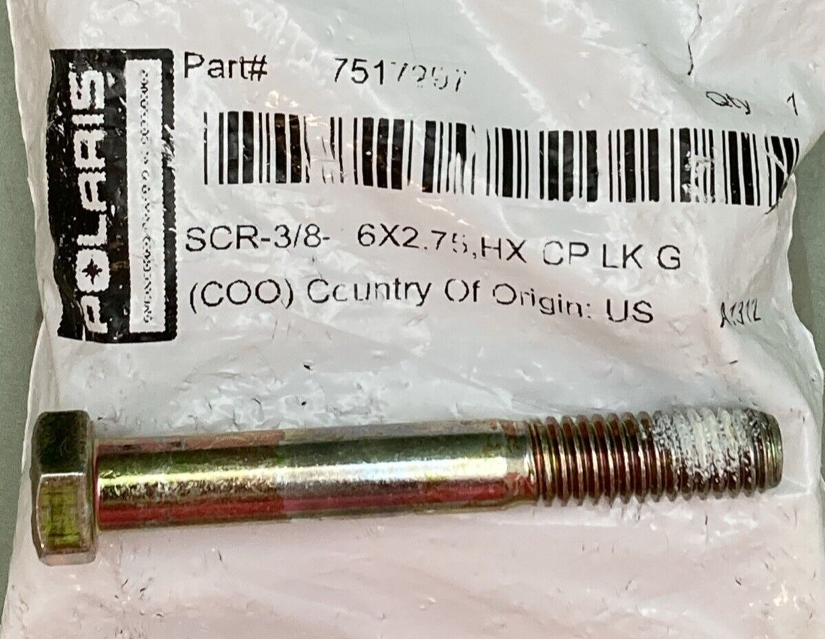 NEW GENUINE POLARIS 7517297 SCREW 3/8  6X2.75, HX CP LK G
