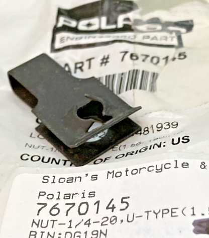 NEW GENUINE POLARIS 7670145 Nut, U - Type