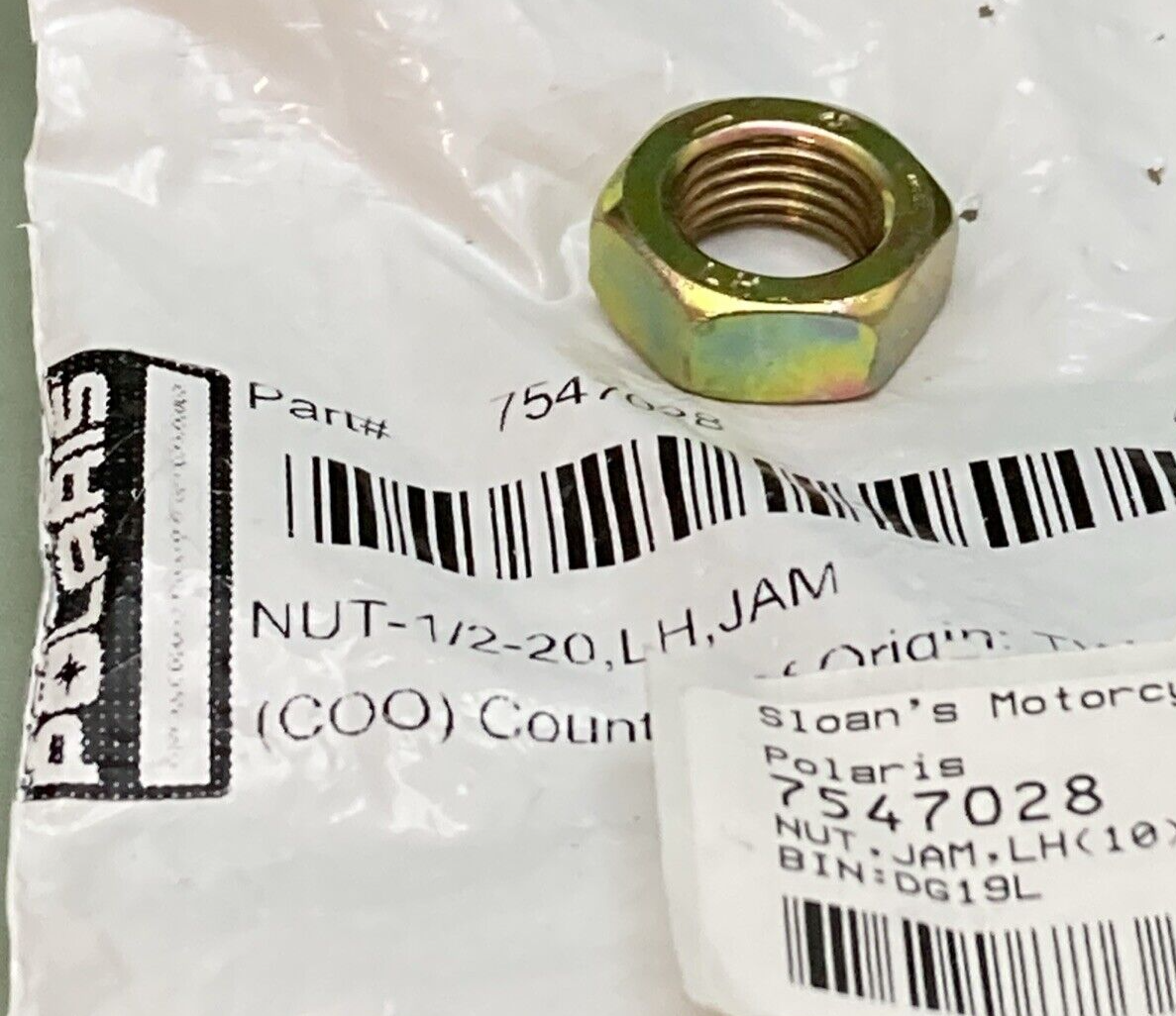NEW GENUINE POLARIS 7547028 Nut, Lh, Jam