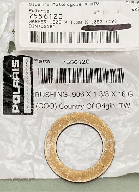 NEW GENUINE POLARIS 7556120 Washer - .906 X 1.38 X .060"