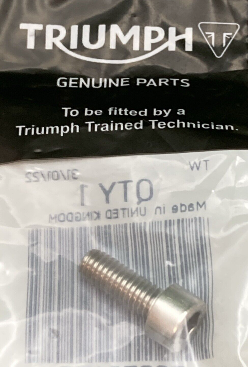NEW GENUINE TRIUMPH T3050159 Capscrew, Skt Hd, M6X1X16, Ss