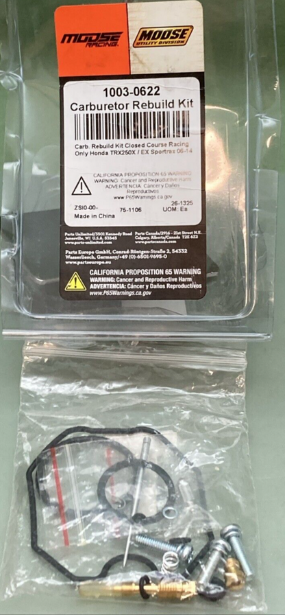NEW GENUINE MOOSE RACING 1003-0622 Carburetor Repair Kit