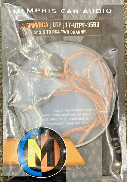 NEW GENUINE MEMPHIS AUDIO 17-UTPF-35R3  3-Foot 3.5mm to RCA Interconnect