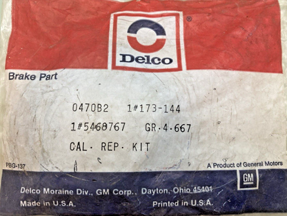 NEW GENUINE ACDELCO 173-144 SEAL KIT, FRONT BRAKE CALIPER 1985-2002 GM 5468767