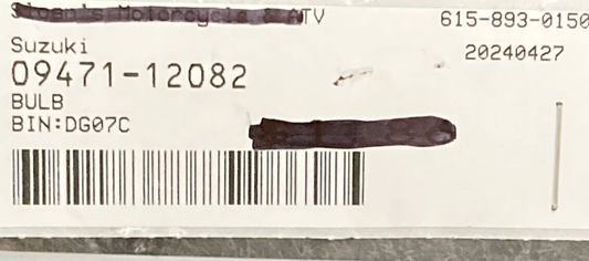 NEW REPLACES SUZUKI 09471-12082 Bulb (12V, 3.4W)