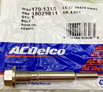 NEW GENUINE ACDELCO 179-1315 BOLT, FRONT BRAKE CALIPER HOUSING, GM 18029811