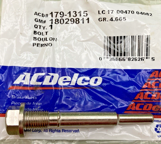 NEW GENUINE ACDELCO 179-1315 BOLT, FRONT BRAKE CALIPER HOUSING, GM 18029811