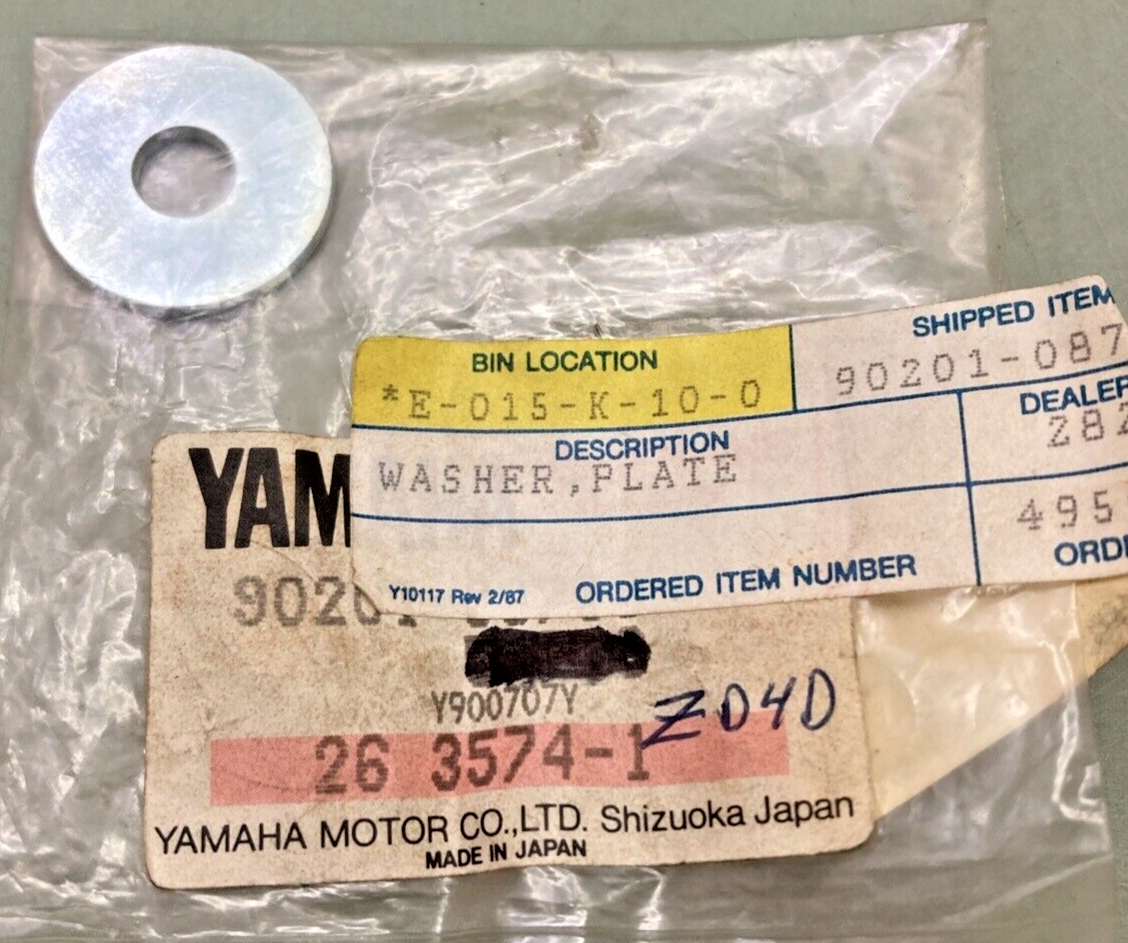 NEW GENUINE YAMAHA 90201-08753-00 WASHER, PLATE