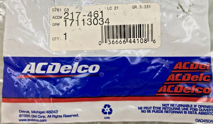 NEW GENUINE ACDELCO 217-461 SEAL KIT, FUEL INJECTION FUEL RAIL 93-05 GM 17113034