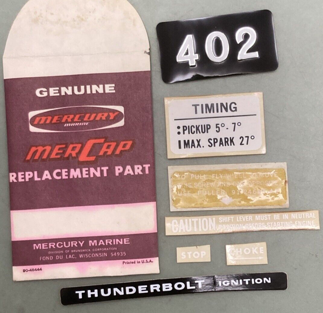 NEW GENUINE MERCURY 37-61285A73 DECAL KIT 40 HP BLACK BLUE