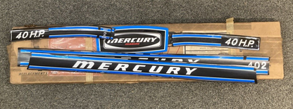 NEW GENUINE MERCURY 37-61285A73 DECAL KIT 40 HP BLACK BLUE