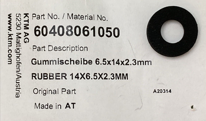 NEW GENUINE KTM 60408061050 Rubber 14X6.5X2.3MM