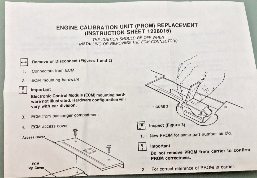 NEW GENUINE ACDELCO 16168732 ENGINE CALIBRATION UNIT (PROM) REPLACEMENT