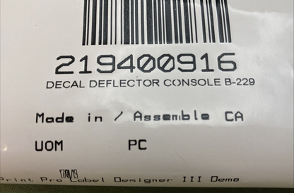 NEW GENUINE CAN-AM 219400916 Decal DEFLECTOR CONSOLE B