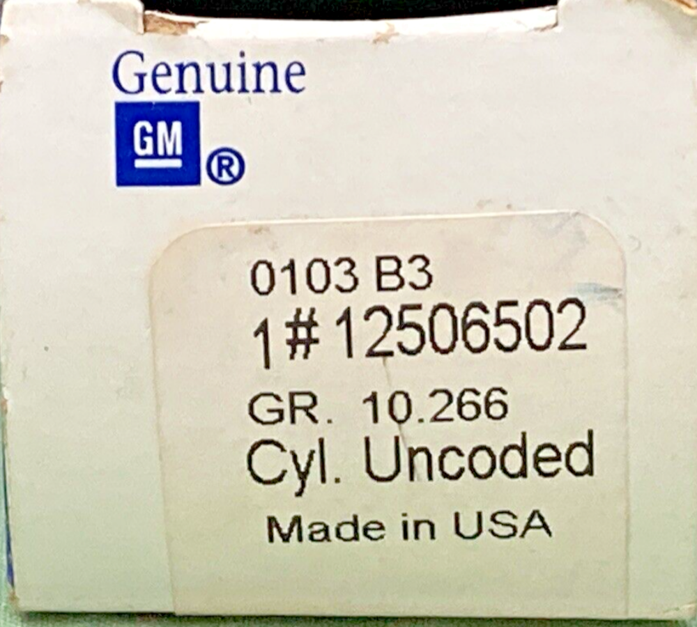 NEW GENUINE GM 12506502 CYLINDER, INSTRUMENT PANEL COMPARTMENT DOOR LOCK UNCODE