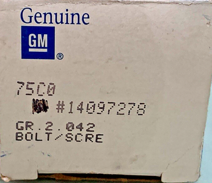 NEW GENUINE GM 14097278 BOLT/SCREW START MOTOR, 1982-1996 GM