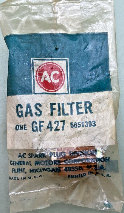 QTY 2 NEW GENUINE GM 5651393 FUEL INLET FILTER, GF 427