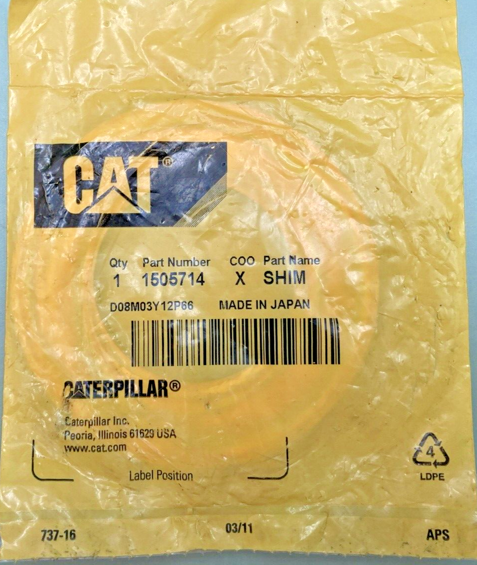 NEW GENUINE CATERPILLAR 1505714 SHIM 1MM THICK