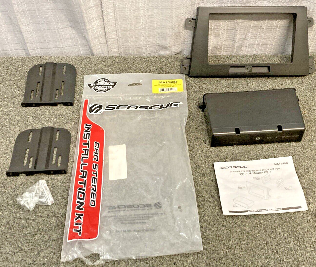 NEW SCOSCHE MA1546B DOUBLE DIN AND DIN WITH POCKET, 2010-UP MAZDA CX-7
