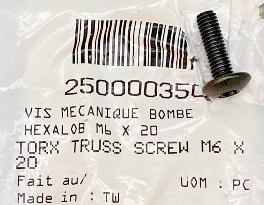NEW GENUINE CAN-AM 250000350 Torx Truss Screw M6 X 20