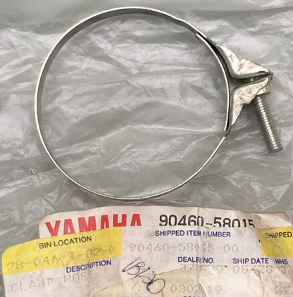 NEW GENUINE YAMAHA 90460-58015 CLAMP HOSE AIR FILTER