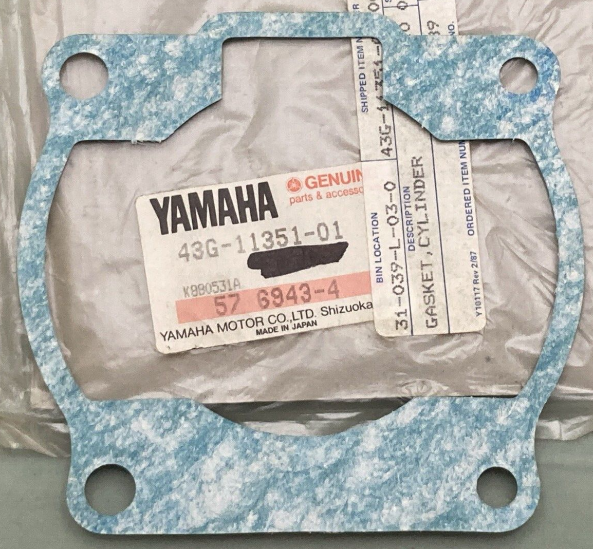 NEW GENUINE YAMAHA 43G-11351-01 Gasket Cylinder