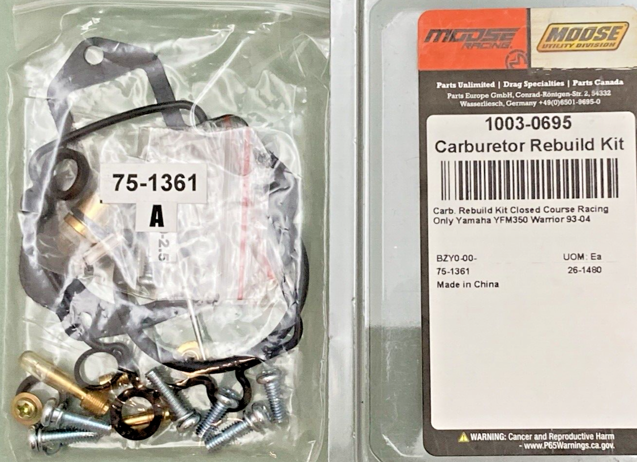 NEW GENUINE MOOSE 1003-0695 Carburetor Repair Kit