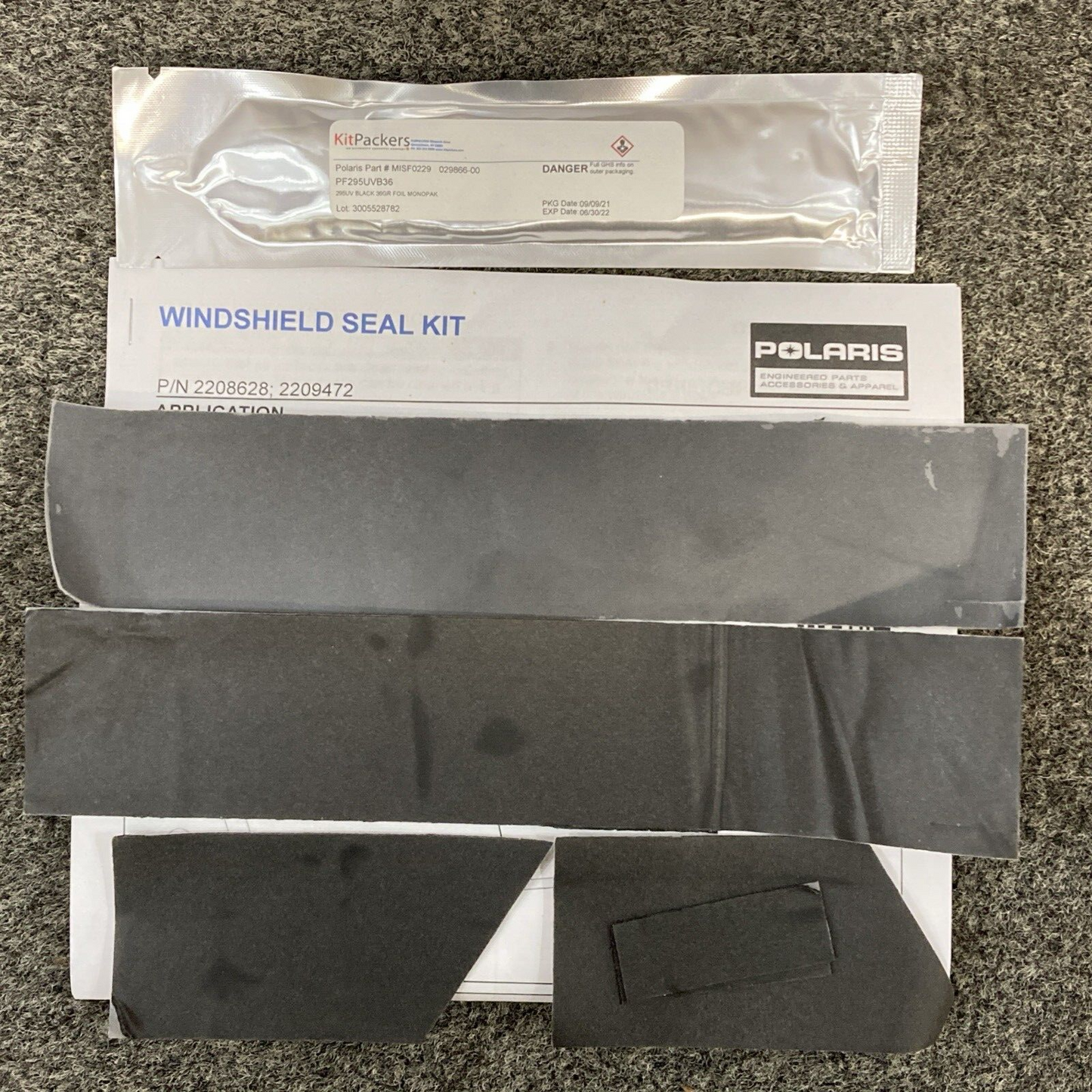 NEW GENUINE POLARIS 2208628 WINDSHIELD SEAL KIT