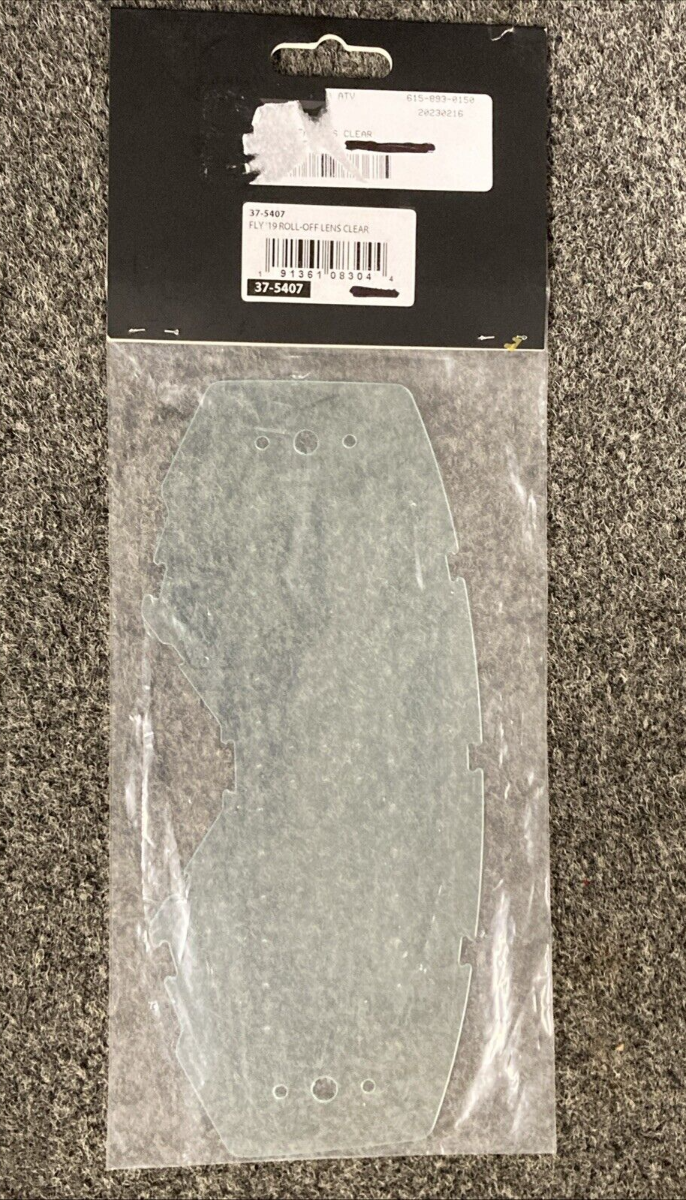 NEW GENUINE FLY RACING 37-5407  Roll-Off Lens CLEAR 19