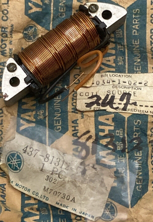 NEW GENUINE YAMAHA 437-81312-70 COIL SOURCE FLYWHEEL MAGNETO