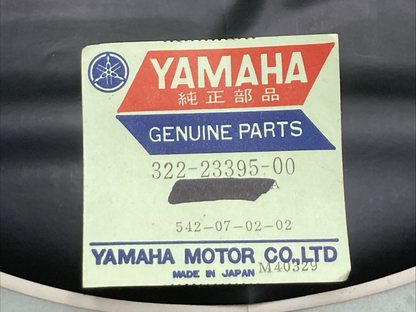 NEW GENUINE YAMAHA 322-23395-00 EMBLEM NUMBER PLATE DECAL SOLID BLACK OVAL
