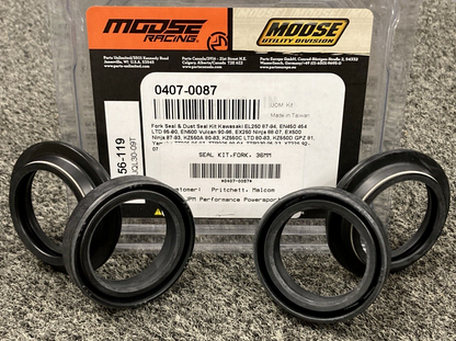NEW GENUINE MOOSE 0407-0087 Fork Seal/Dust Seal Kit