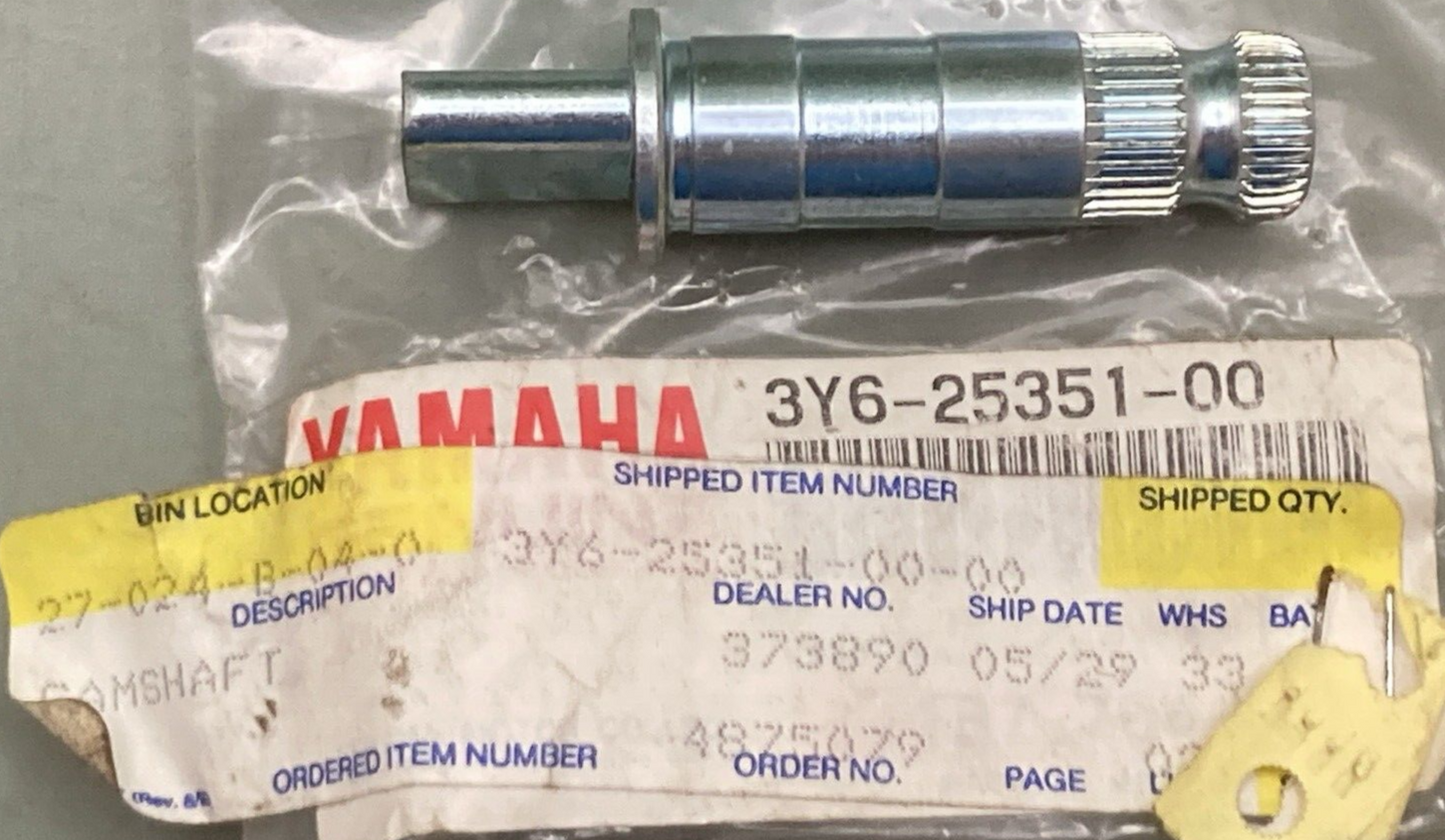 NEW GENUINE YAMAHA 3Y6-25351-00 CAMSHAFT FRONT WHEEL