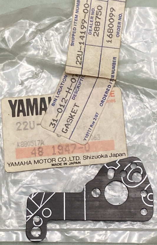 NEW GENUINE YAMAHA 22U-14199-00 GASKET CARBURETOR