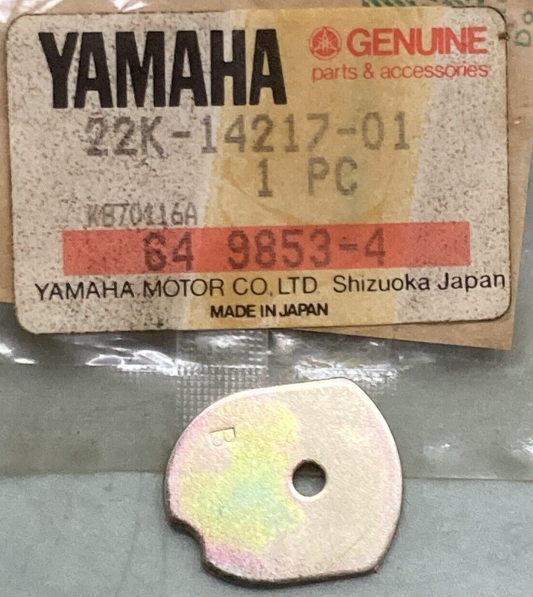 NEW GENUINE YAMAHA 22K-14217-01 VALVE CHOKE