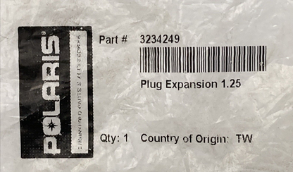 NEW GENUINE POLARIS 3234249 Expansion Plug 1.25