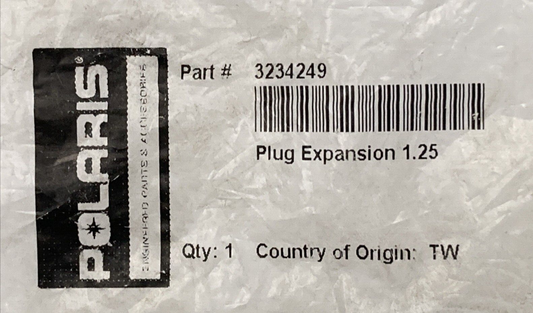NEW GENUINE POLARIS 3234249 Expansion Plug 1.25