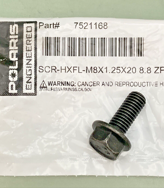 NEW GENUINE POLARIS 7521168- Scr - Hxfl - M8X1.25X20 8.8 Zpb