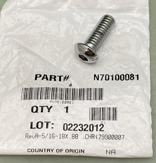 NEW GENUINE POLARIS N70100081 SCREW Reva - 5/16 - 18X.88,CHR