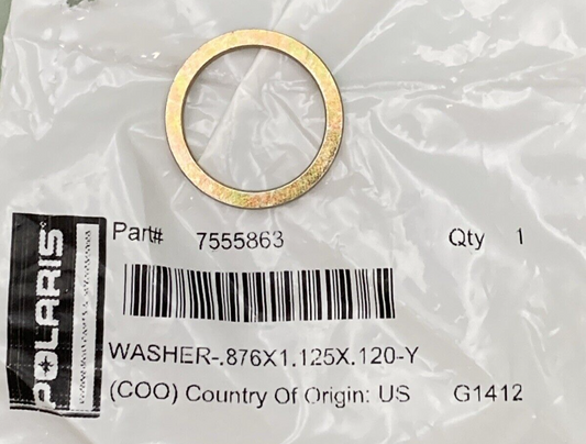QTY 2 NEW GENUINE POLARIS 7555863 WASHER 876 X 1.125 X 120-Y