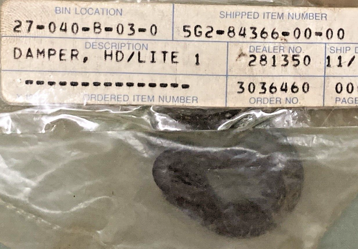 NEW REPLACES YAMAHA 5G2-84366-00 Damper Headlight 1 LEFT