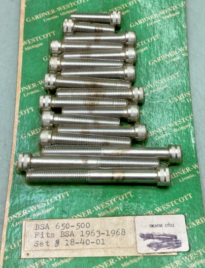 NEW GARDNER-WESTCOTT 18-40-01 SET FOR BSA 650-500 1963-1968