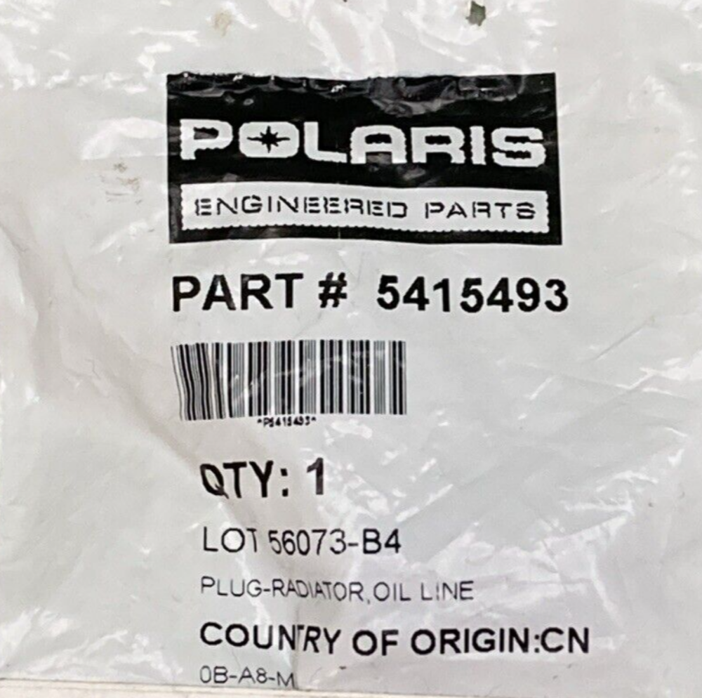 NEW GENUINE POLARIS 5415493 PLUGRADIATOR,OIL LINE