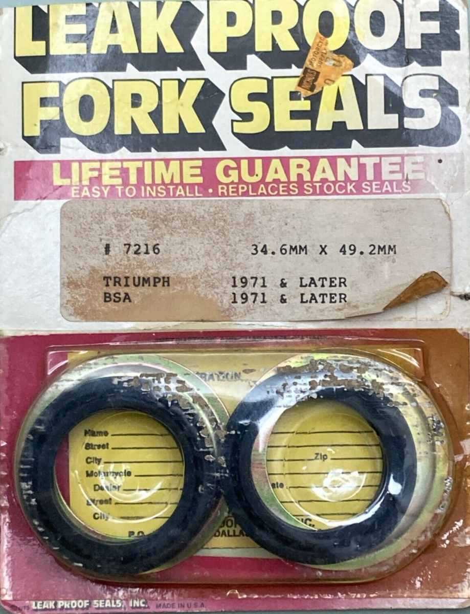 NEW LEAK PROOF SEALS 7216 FORK SEAL SET
