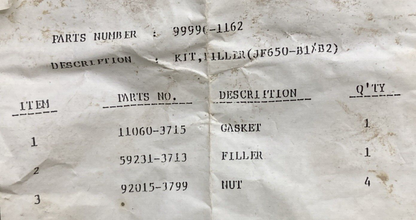 NEW GENUINE KAWASAKI 99996-1162 FILLER KIT JF650
