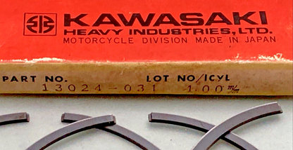 NEW GENUINE KAWASAKI 13024-031 PISTON Ring Set 1.00