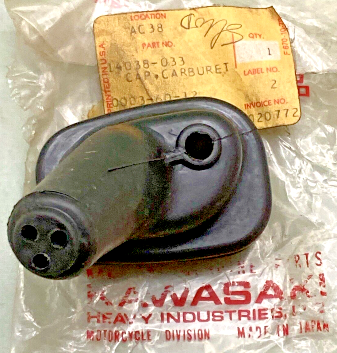 NEW REPLACES KAWASAKI 14038-033 CAP CARBURETOR