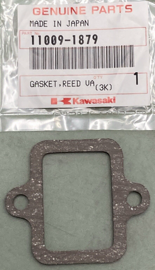 QTY 2 NEW GENUINE KAWASAKI 11009-1879 REED VALVE GASKET