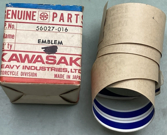 NEW GENUINE KAWASAKI 56027-016 EMBLEM BLUE WHITE TAPE STRIPE 26"