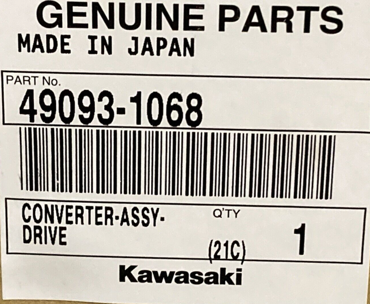 NEW GENUINE KAWASAKI 49093-1068 DIESEL Drive Converter Assy